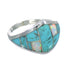 Turquoise Opal Inlay Authentic Sterling Silver Ring Size 6-3/4 RX61774